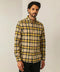 Chemise beige avec carreaux  jaune et noir